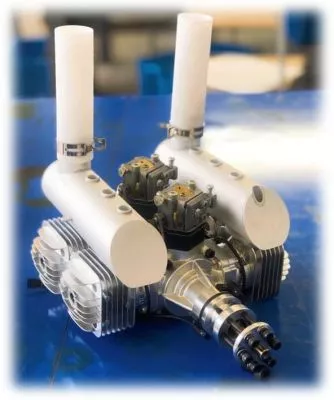 DLE120-4T 4-Zylinder "Original" mit Probelauf bei Aeroflug