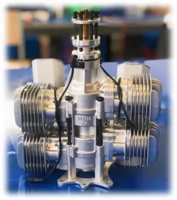 DLE120-4T 4-Zylinder "Original" mit Probelauf bei Aeroflug