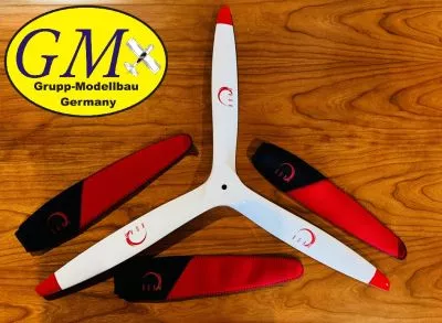 XOAR Carbon Propeller 26x12" 3-Blatt wei�/rot