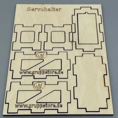 Servohalter f�r Standardservo aufrecht