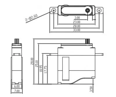 Grupp Servo 6mm Servo GM99R (Digital)