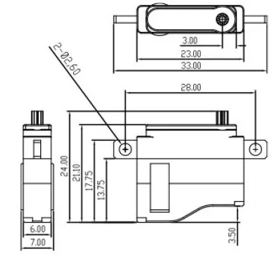 Grupp Servo 6mm Fl�chen-Servo GM88F (Digital)