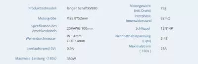 AT2317 Long Shaft Outdoor 3D Trainer Glider Motor 880KV