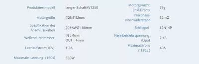 AT2317 Long Shaft Outdoor 3D Trainer Glider Motor 1250KV