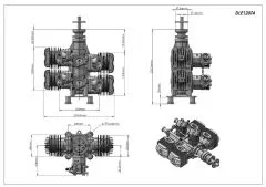 DLE120-4T 4-Zylinder "Original" mit Probelauf bei Aeroflug
