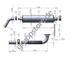 Schalld�mpfer-Set DLE55/DLE111